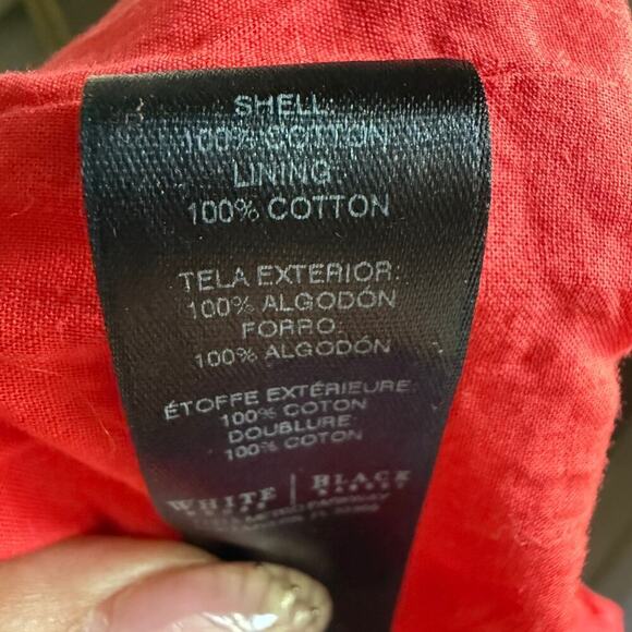 White House Black Market Hot Pink Strapless Eyelet Dress 6 Cotton Cocktail Party - Picture 7 of 7